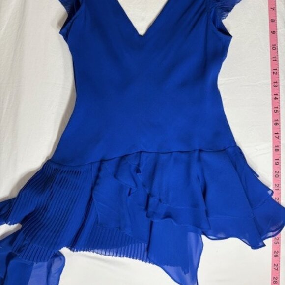 BCBG - Max Azria COLLECTION - Royal Blue Silk Blouse - Picture 9 of 12